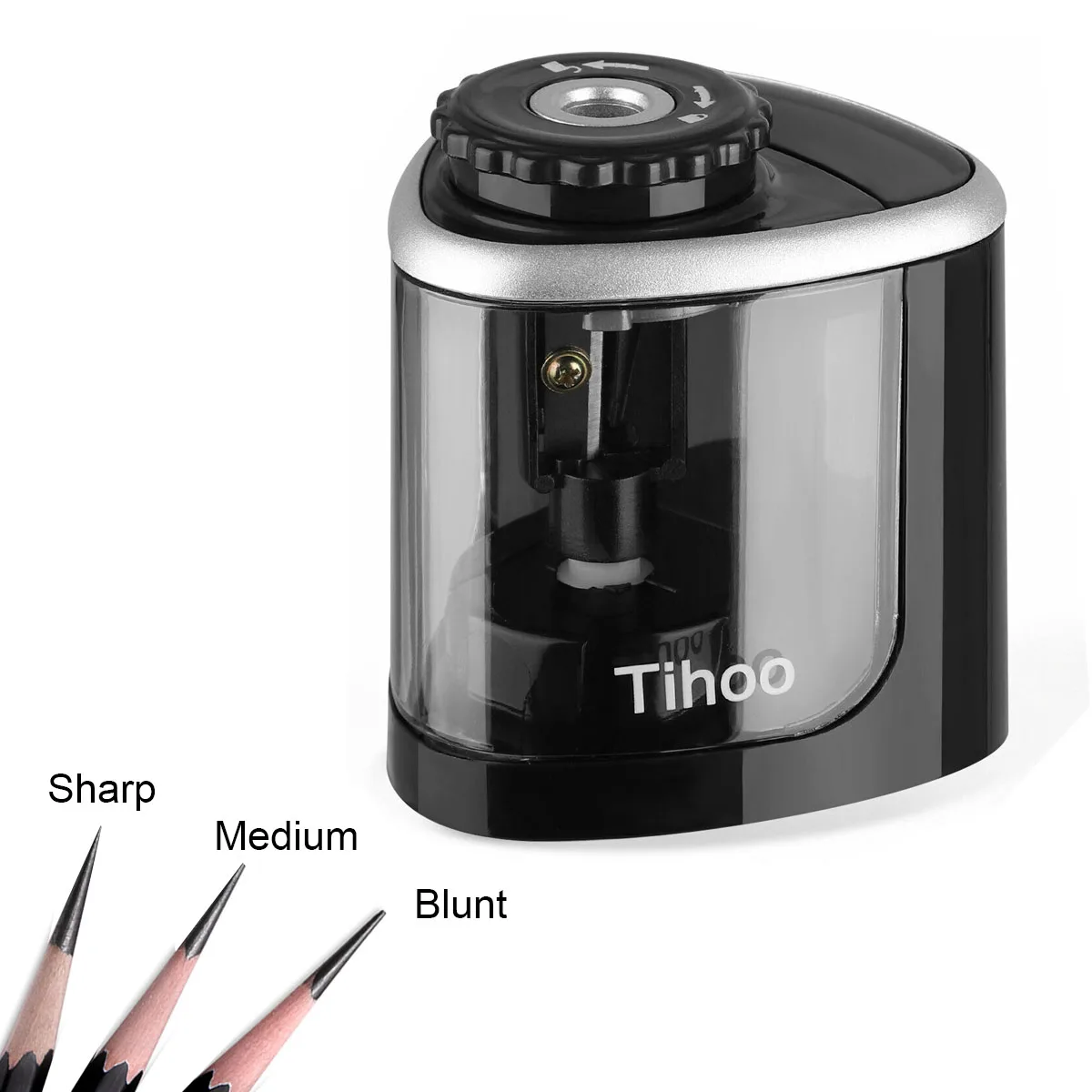 Electric Auto Pencil Sharpener Safe Student Helical Steel Blade Sharpener for Artists Kids Adults Colored Pencils Diameter 6-8mm