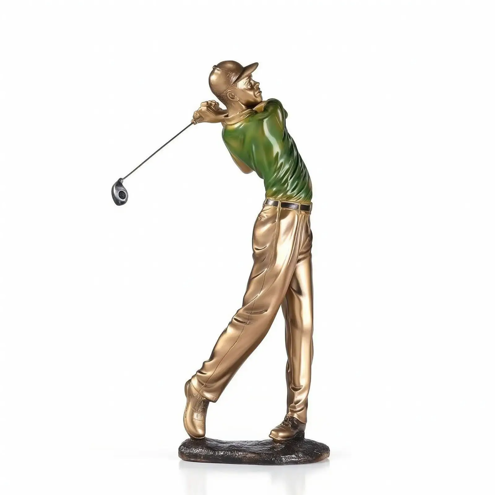 Golf Figurine Textured Golfer Statue Decorative for Study, Living Room, Golfers