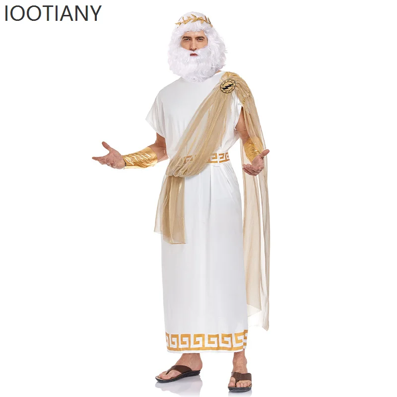 

Halloween Role Playing Ancient Greek Gods Egyptian King Costume Adult Roman King Carnival Party Stage Performance Costumes