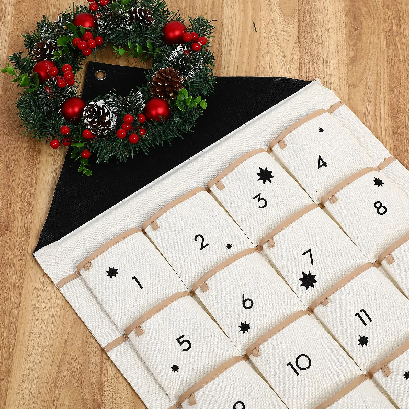 

MAGICLULU Calendar Kids Advent Storage Bag Cotton Hanging Pouch Tree Decoration Multi Use Xmas Gift Organizer