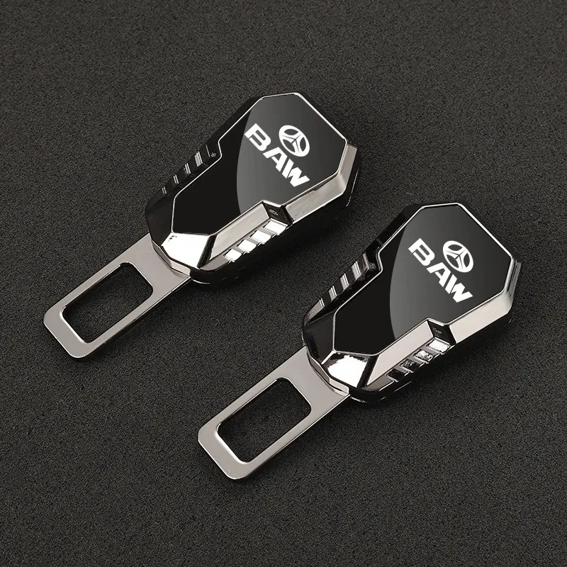 1/2Pcs For Beijing Automobile Works Car Seat Belt Clip Extension Plug Metal Seatbelt Extender Accessories