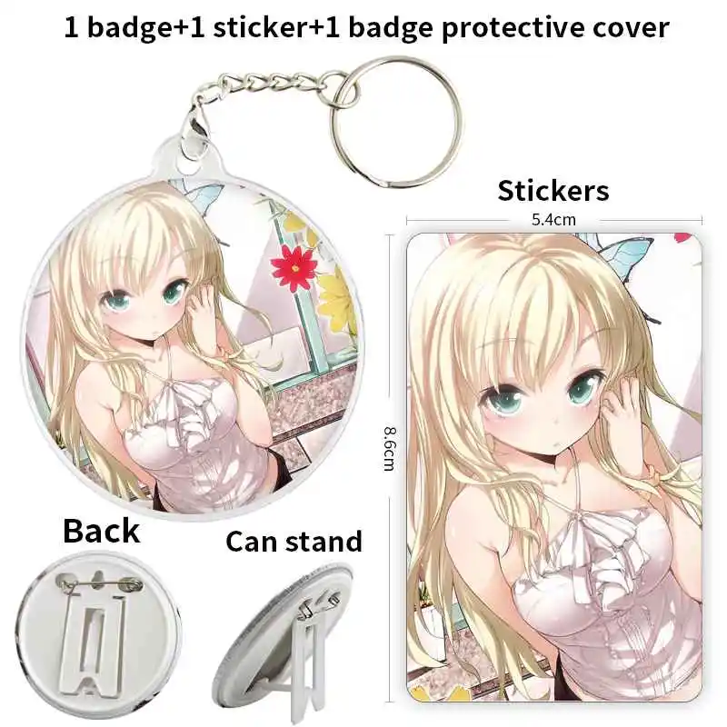 Kashiwazaki Sena Anime Character Badge Brooch anchor Peripherals Pin Birthday present AccessoriesFashion Customize Hat