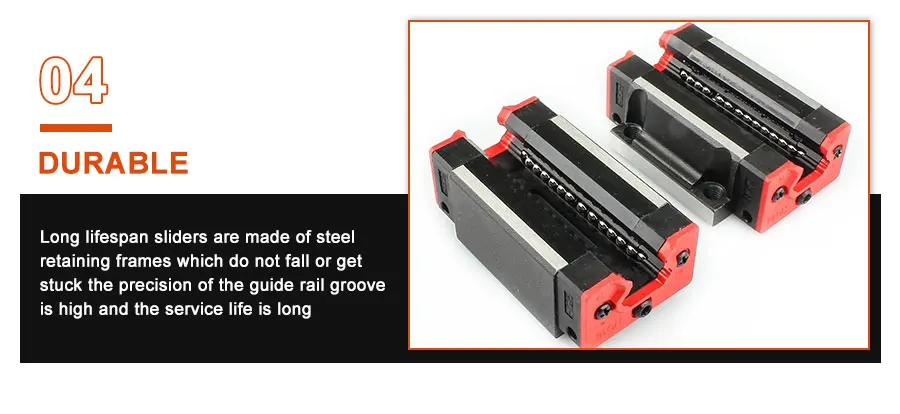 1 Satz quadratische lineare Führungsschiene HGR20 und HGH20CA HGW20CC HGH20HA HGW20HC Stahlblock-Gleitblock 150 mm-1200 mm CNC-Gleitsystem – Detail 7
