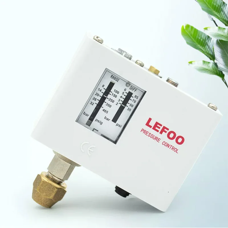 Oryginalny LEFOO LF55 2-42bar Automatyczny Wyłącznik Ciśnieniowy Sterownik Mechaniczny Pneumatyczny Przełącznik do Pompy Chłodniczej
