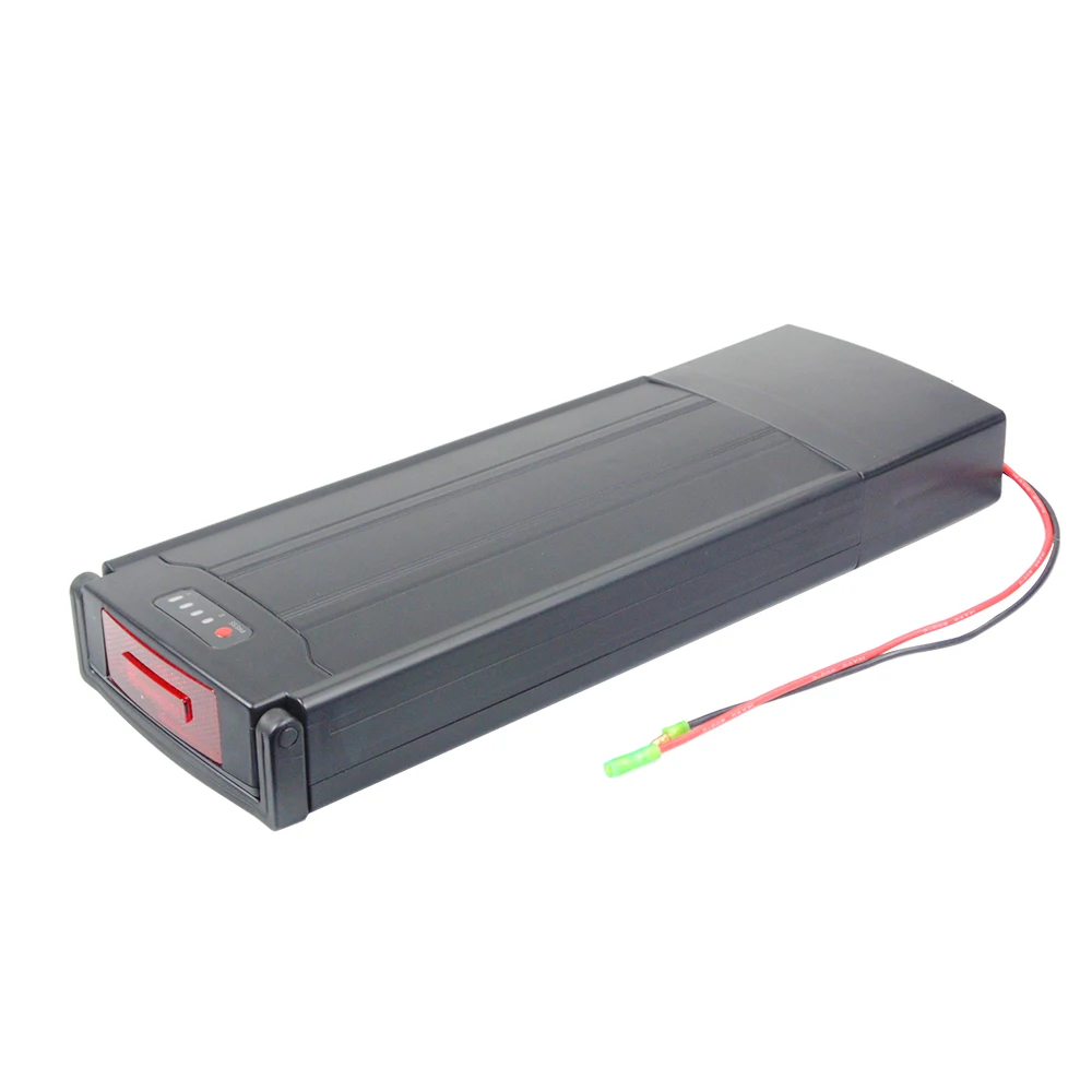 Thin Rear Rack Battery Pack 24V 36V 10.4Ah 13Ah 15Ah 17.5Ah 20Ah 250W 350W 500W Electric Bike Rack Carrier Battery with Charger