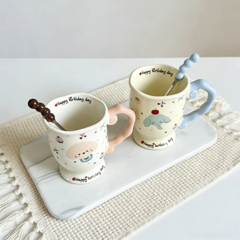 

Милая керамическая кружка для женщин, оригинальная кофейная чашка, кружка для завтрака, для дома и офиса, креативный подарок на день рождения, посуда для напитков, декор для стола