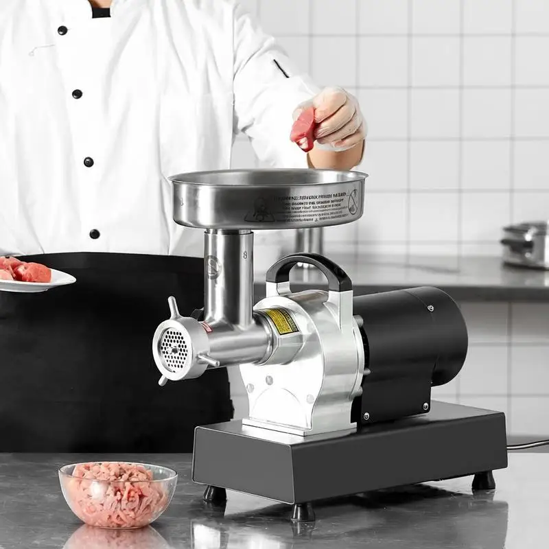 Hachoir à viande manuel 2,72 kg/min avec lame et plaque de broyage, hachoir à viande multifonctionnel en acier inoxydable pour la cuisine et la restauration, machine à saucisses