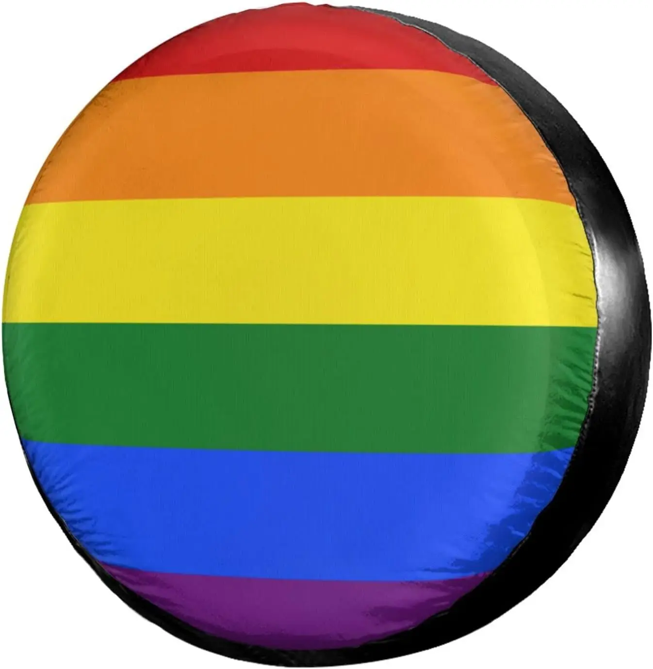 

LGBT Rainbow Flag Spare Tire Covers for RV Trailer SUV Truck and Many Vehicle, Wheel Covers Sun Protector Waterproof 14-17in