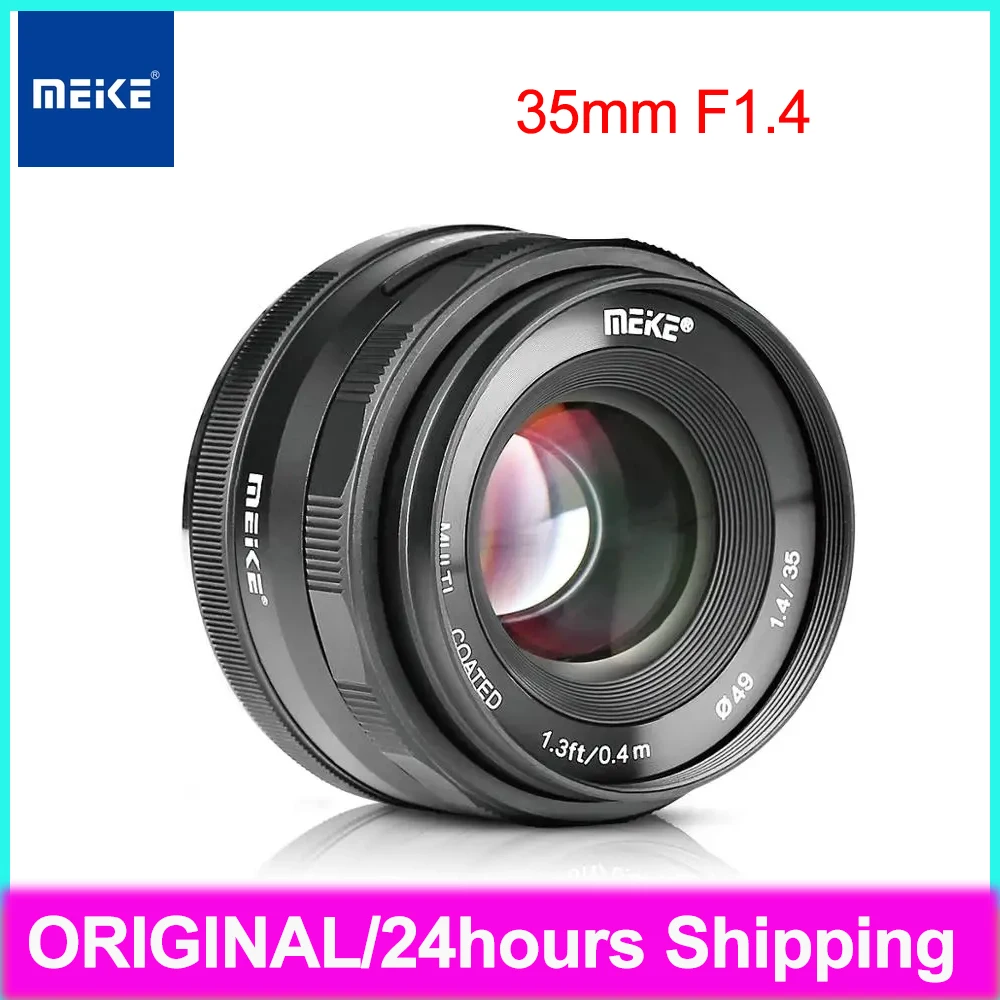 Meike 35mm F1.4 Manual Focus Lens Large Aperture APS-C for Sony E-mount A7R A7S A6500 A7/Fuji X-T2 X-T3/Canon EOS-M Camera