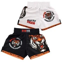 Tiger Muay Thai Shorts Printing MMA Shorts Men Women Kids Breathable Fight Pants Sanda BJJ Boxing Training Kickboxing Trunks