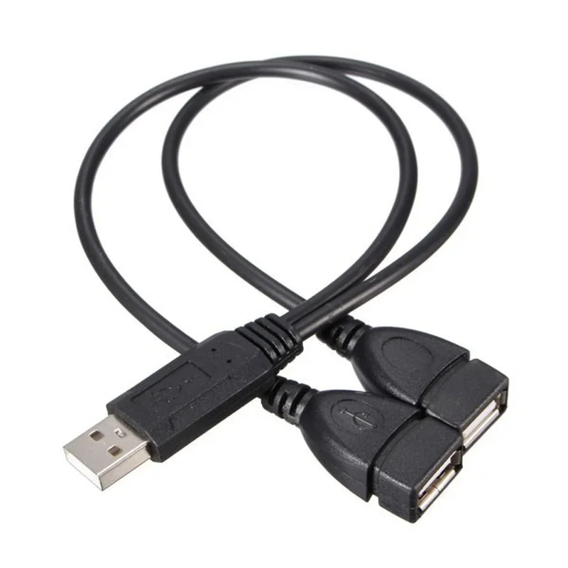 USB 2.0 A 1 Stecker auf 2 Dual USB Buchse Daten Hub Netzteil Y Splitter USB Lade Netzkabel Kabel Verlängerungskabel