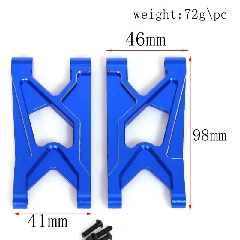 Brazo inferior trasero de aleación de aluminio para ARRMA 1/10 GORGON 4X2 2WD Gorgon Monster Truck RC piezas de mejora