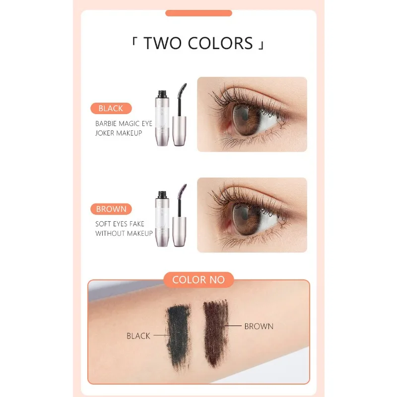 Wodoodporny tusz do rzęs do przedłużania rzęs 4D Silk Fiber Lash Black tusz do rzęs wydłużający rzęsy koreańskie kosmetyki