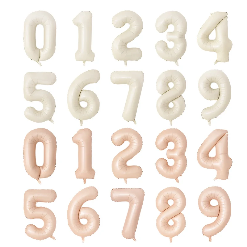 32/40 Zoll cremefarbene Zahlenballons 1–9, große digitale Folien-Heliumball, Mädchen, Kinder, Erwachsene, alles Gute zum Geburtstag, Party-Dekoration, Hochzeit – Detail 18