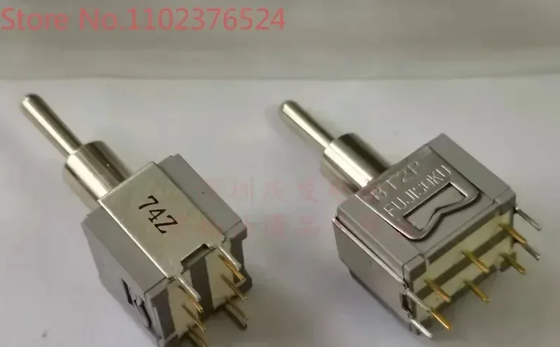 2PCS  BT2P button switch 6-pin 3-gear volume 16 * 12.5 total height 32MM gold-plated pin