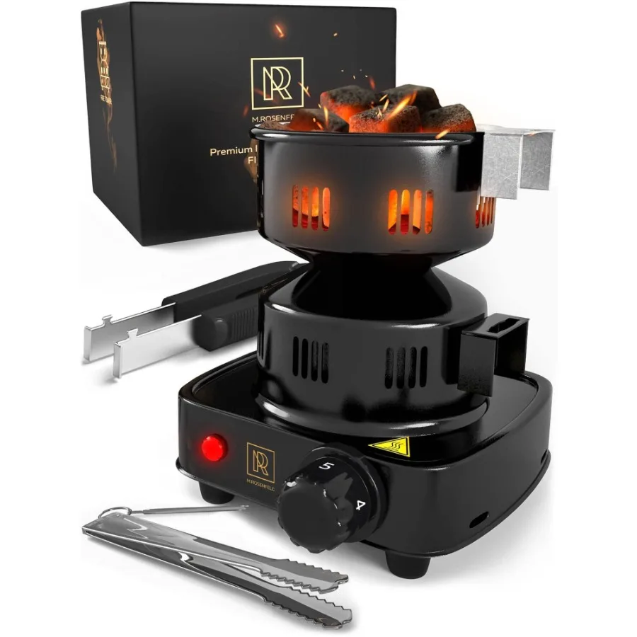 

Black Premium Hookah Coal Burner for Hookah FIRE Tower Multipurpose Electric Stove for Hookah coals Burner for Shisha Overheat