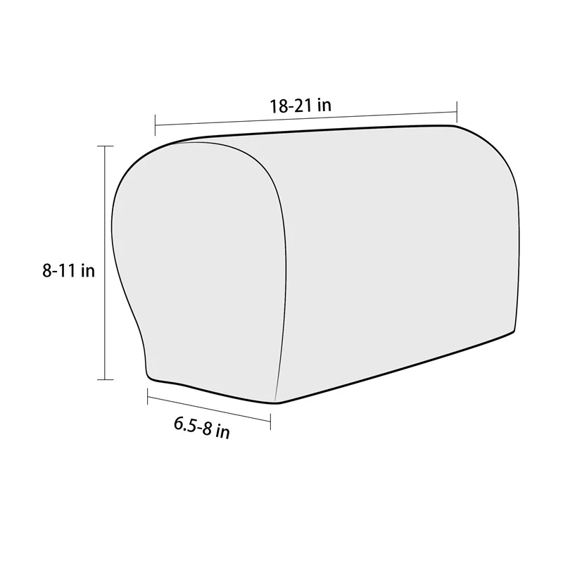 2-teiliges Set Stretch-Sofa-Armlehnenbezug Polar Fleece Schmutzabweisender Couch-Sessel Möbelschutz-Bezüge Einfarbig Wohnungsdekoration – Detail 1