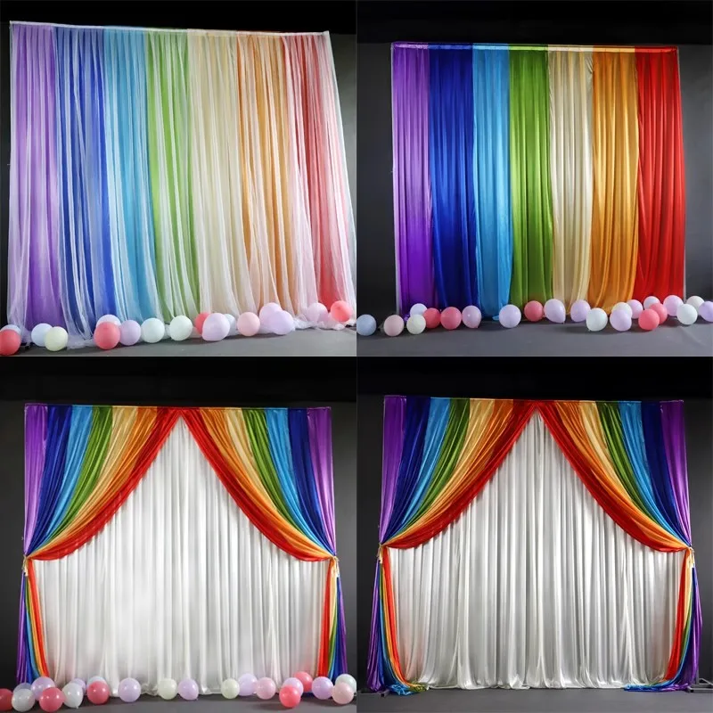 

Rainbow Backdrop Curtain, Colorful Party Decoration for Weddings,Birthdays,Engagements,Graduation and Holiday Photo Booth Props