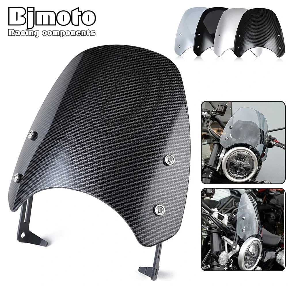 

Windscreen Windshield Deflector Protector Wind Screen For Triumph Street Twin Bonneville Scrambler 1200 XE XC BE 2019 2020 2021