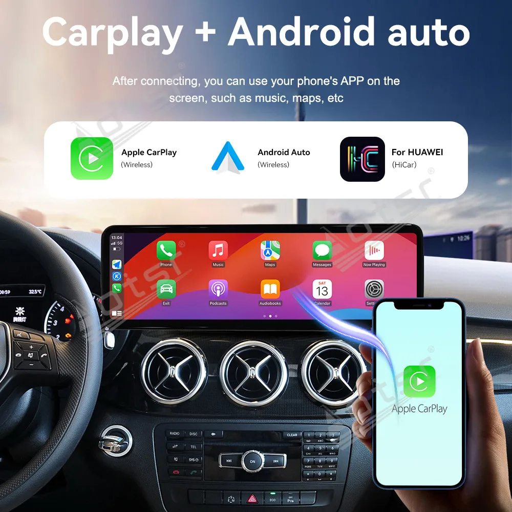 

Автомобильные аксессуары Aotsr, Android 13, автомобильное медиа-радио, мультимедийное аудио для Mercedes Benz B Class 2012-2015, GPS Navi, головное устройство CarPlay