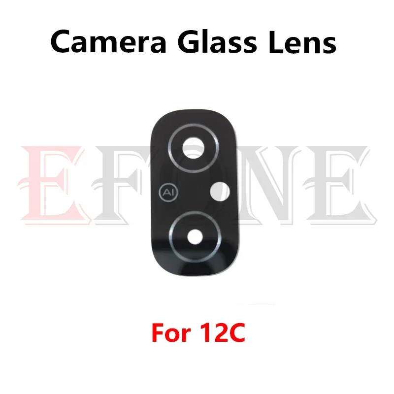 ل Xiaomi Redmi 14C 13C 12C 12 الكاميرا الخلفية الخلفية غطاء للعدسات الزجاجية مع ملصق لاصق استبدال أجزاء #2