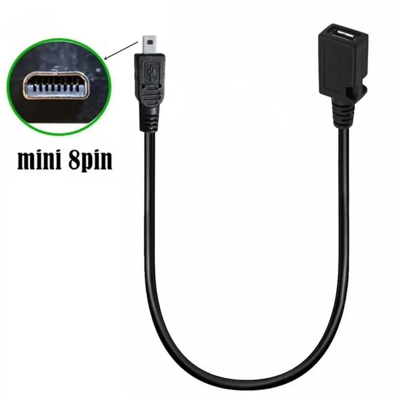 R53C صغير 8P ذكر إلى USB C/ صغير 5P سلك كابل محول للتصوير الفوتوغرافي والسفر نقل الفيديو مستقرة #3