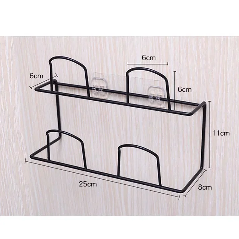 Iron Wall Mounted Shoe Rack Hanging Shoe Holder Hanger Towel Rack Hanger Bathroom Slippers Drain Storage Shelf Organizer