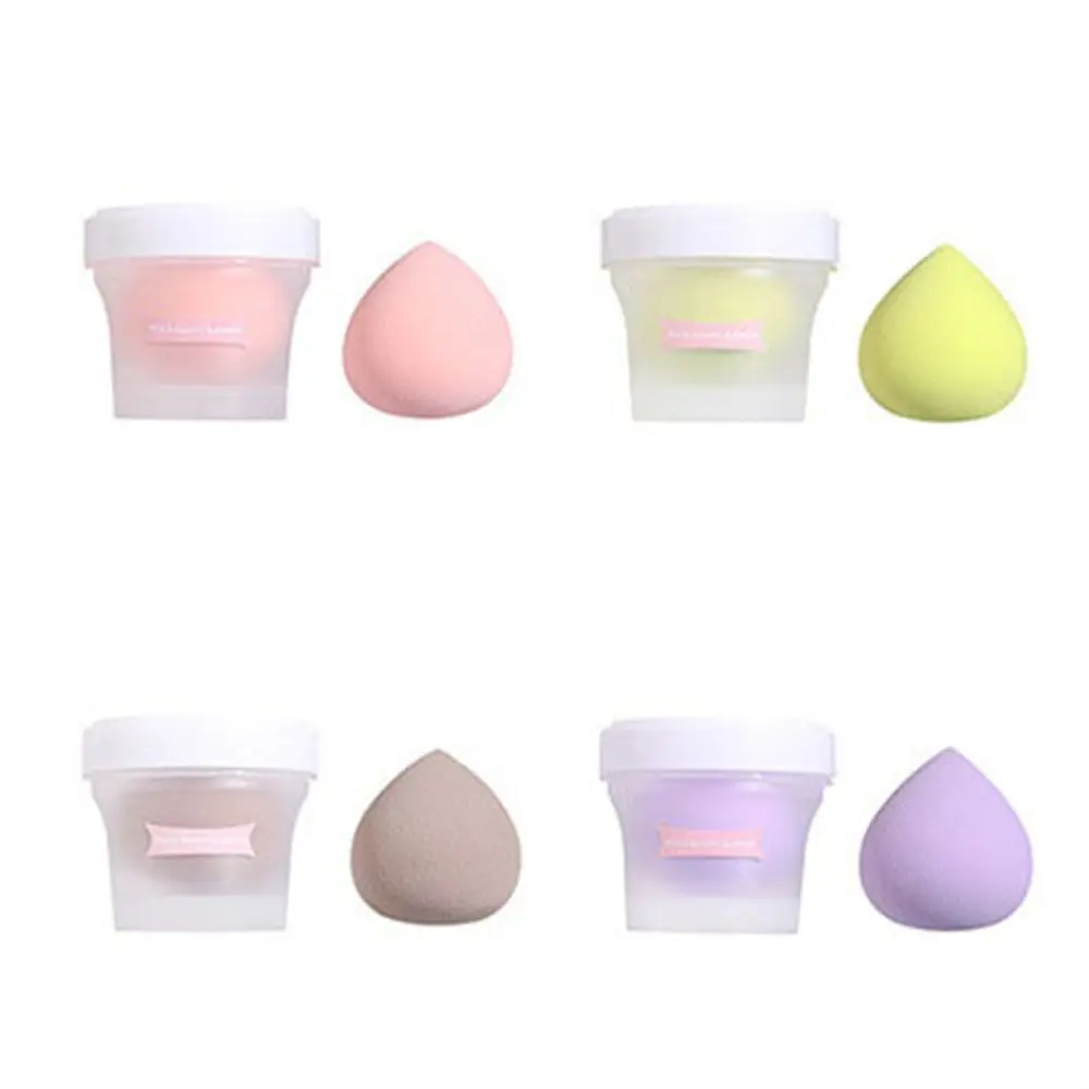 Colorful Soft Dry Wet Use Blusher Concealer Beauty Tool Makeup Sponge Egg Cosmetic Puff With Case Foundation Puff