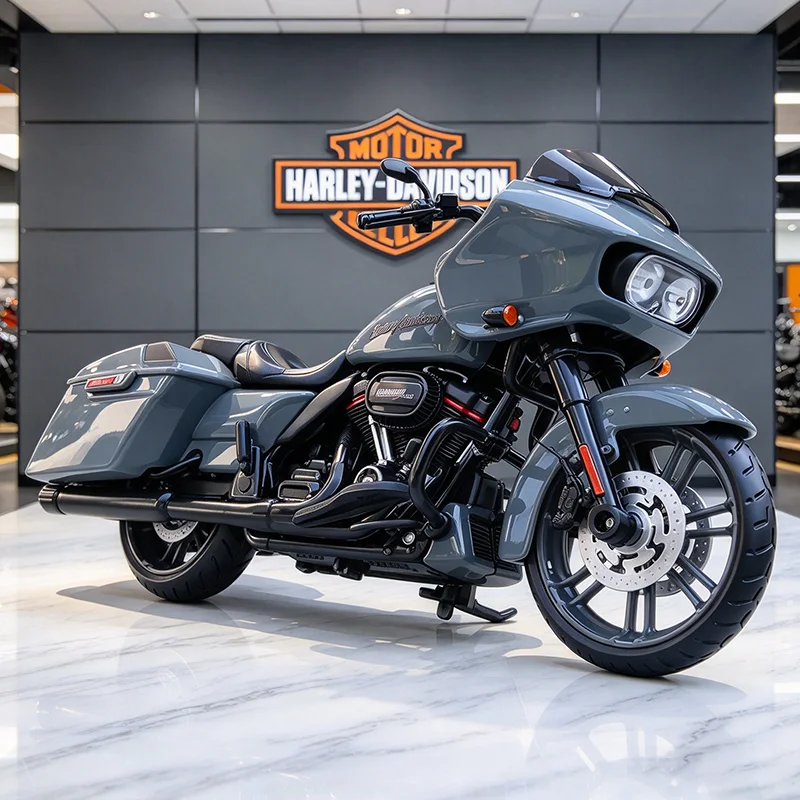 Maisto 1:18 Harley Davidson 2018 CVO Road Glide Motorradmodell aus Legierung mit Stoßdämpfern Sammlerstück Spielzeugauto Kindergeschenk