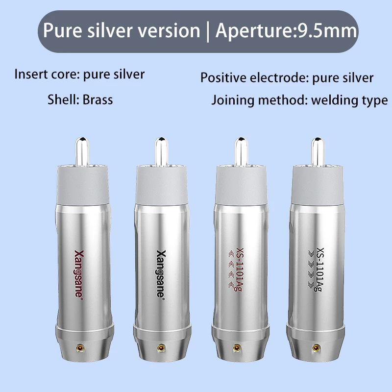 يتم استخدام مقابس RCA من الفضة النقية من Xangsane لصنع كابلات الإشارة والخطوط المحورية