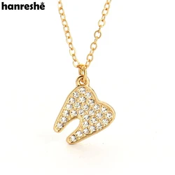 Hanreshe Medical Tooth Necklace with Crystal Luxury Teeth Pendant Jewelry for Doctor Dentist Nurse Medicine Gifts