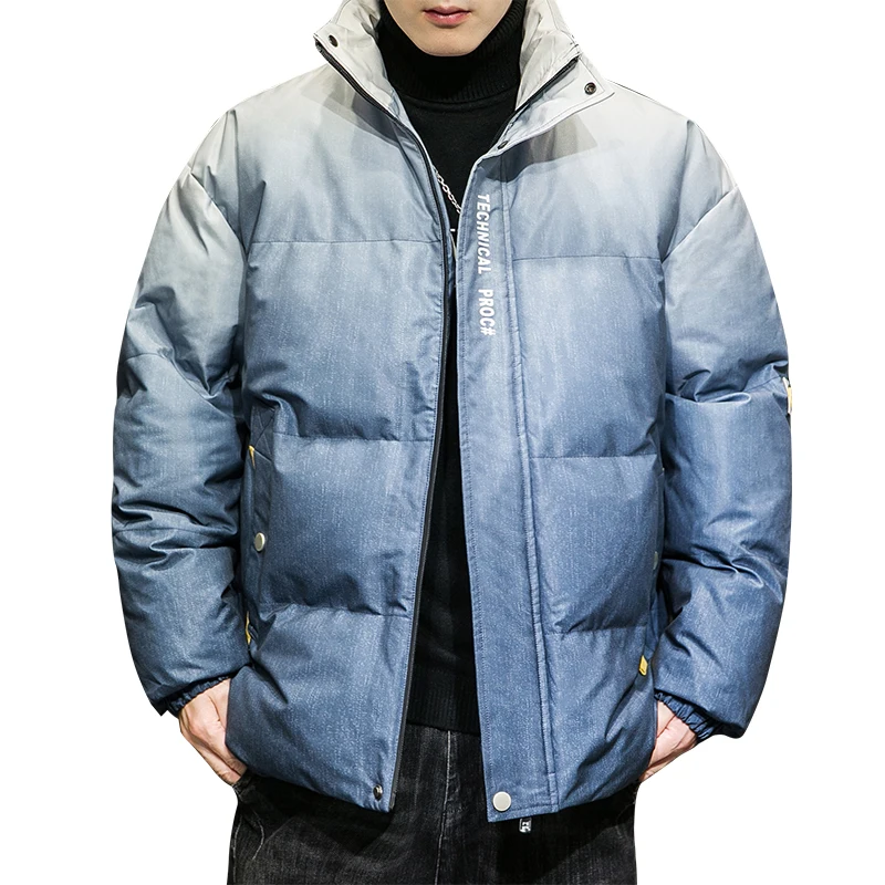 2022 nova marca masculina inverno jaqueta moda aquecida grosso parkas masculino casual algodão trench à prova de vento casacos quentes parka