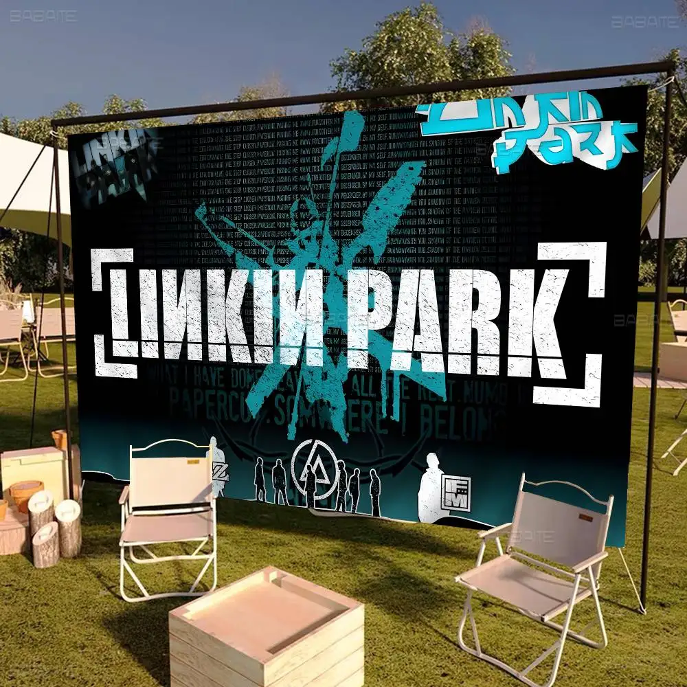 L-Linkin Hot Band Park Retro Flags Multiple Choice Living Studio Booth Interior Decoration Banner