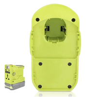 B37B-200W USB Power Bank Battery Inverter LED Work Lamp For Ryobi 18V Li- Nickel Battery P102 P103 P104 P107 P108 120V