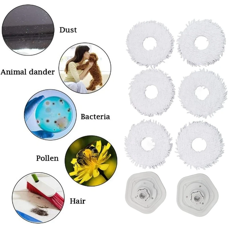 قطعة قماش ممسحة المكنسة الكهربائية، وسادات تنظيف بديلة مع حامل لملحقات روبوت الكنس Dreame Bot W10/W10 Pro