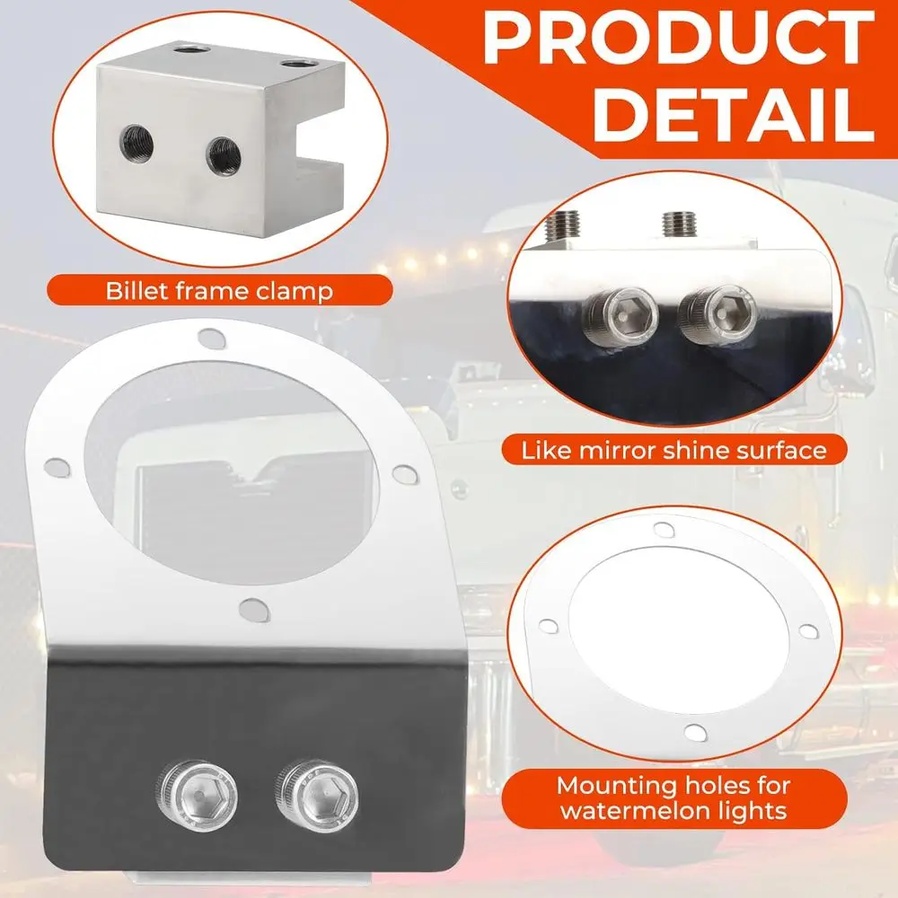 Suporte de estrutura de melancia, braçadeira angular de alumínio com ferragem, suporte de estrutura de melancia sob brilho para caminhões universais