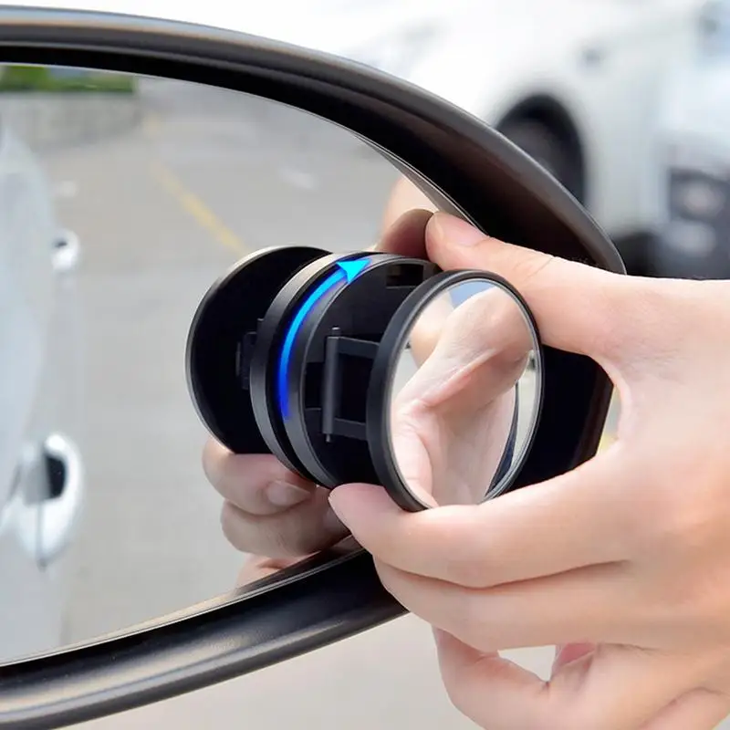 

2Pcs Car Mirror HD Convex Mirror Blind Spot Auto Rearview Mirror 360 Degree Wide Angle Vehicle Parking Rimless Mirrors