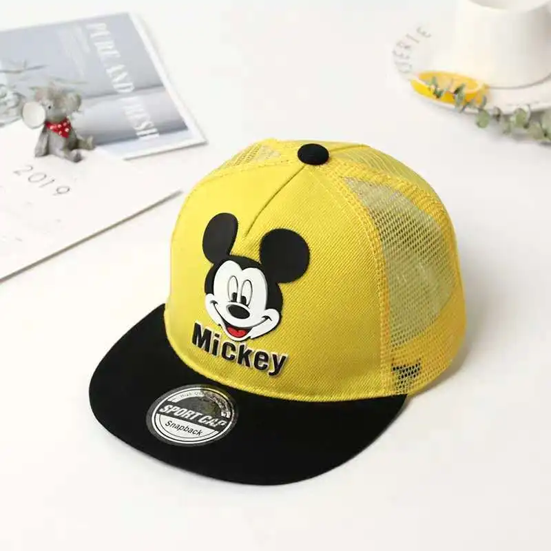 Disney Official Anime Kids Baseball Hats Cute Mickey Mouse Child Cap For Summer Mickey Spiderman Cotton Baby Hat Boy Girl Gifts