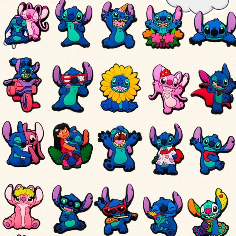 

20pcs Stitch Clown Shoe Charms PVC Decorations for Clogs Bubble Slides Sandals - Christmas Gift Idea