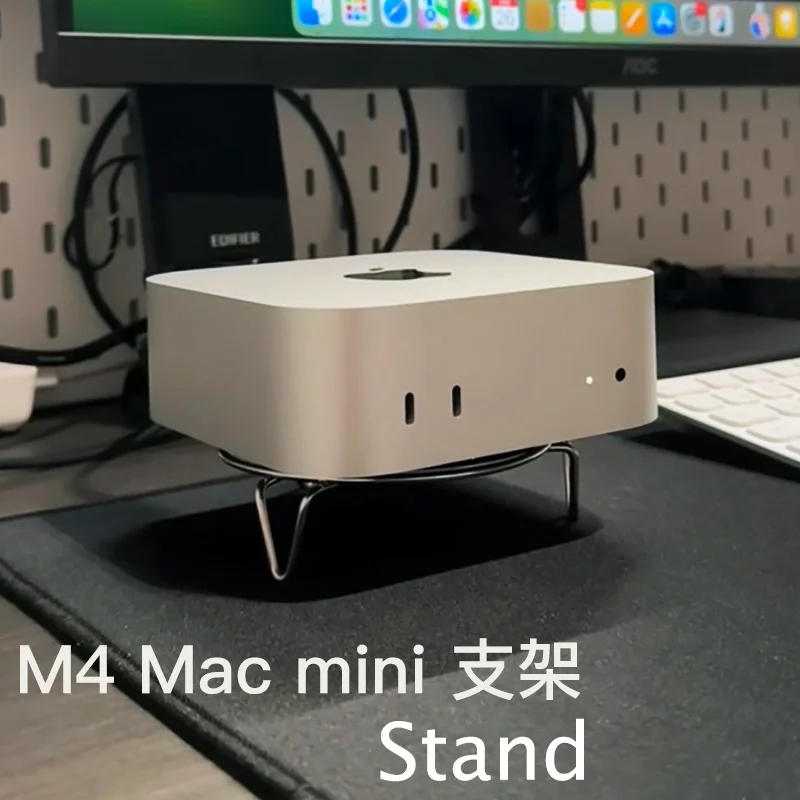 M4 Mac Mini 2024 m4pro용 스테인레스 스틸 스탠드 방열 먼지 방지 높이 증가 알루미늄 베이스 액세서리