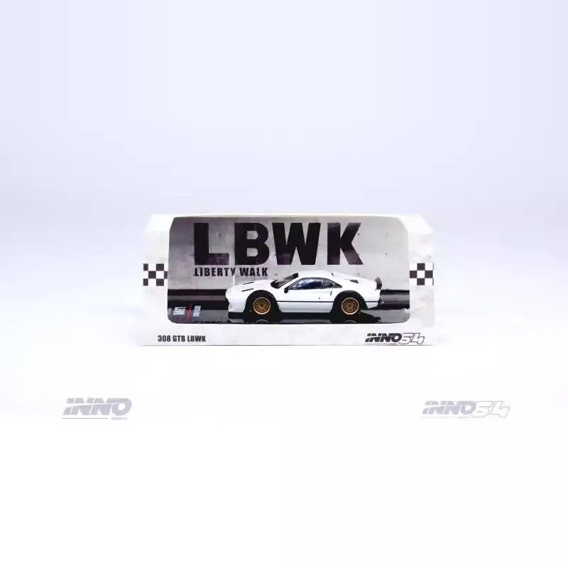 INNO64 MODELY 1:64 LBWK 308 GTB WhiteIN64-LBWK308-WHI odlewany stop model samochodu prezenty