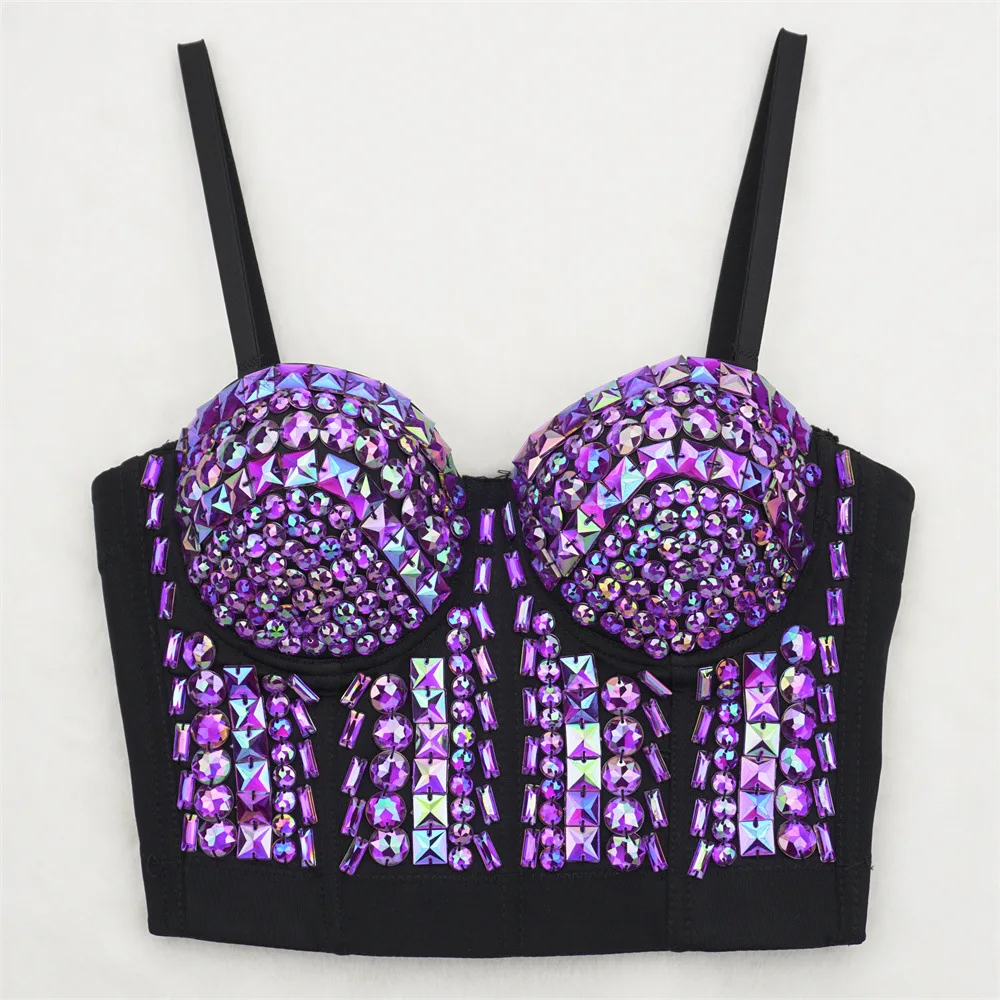 

A872 Fashion Clothing Girls Party Clothes Sweet Memory Strapless Studded Bra Short Slim Fit Sexy Performance for Women Apparel