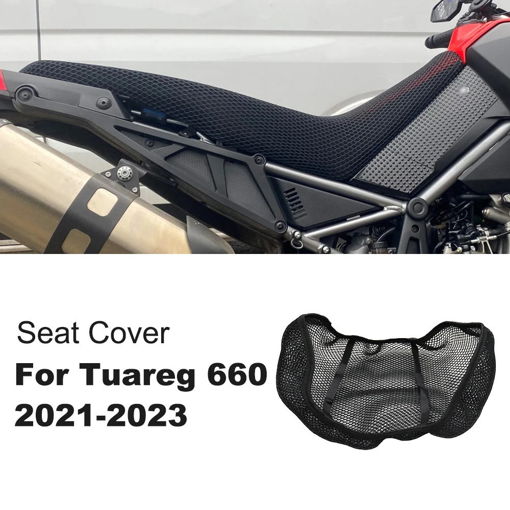 

Для Aprilia Tuareg 660 2021 2022 2023, чехол на сиденье мотоцикла, 3D сетчатая ткань, нескользящая дышащая подушка, теплоизоляция