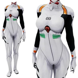 Anime eva ayanami rei cosplay traje super-herói mulher meninas bodysuit catsuit 3d impresso elastano zentai outfit traje de halloween