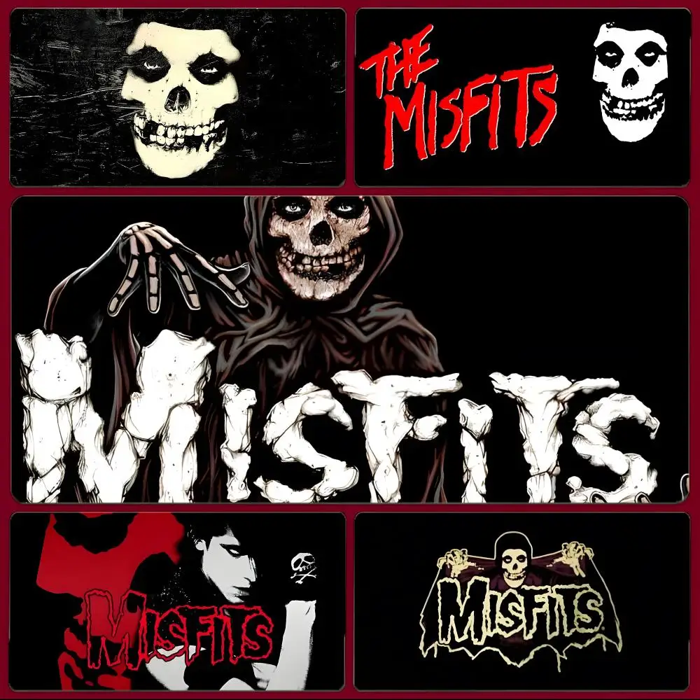 punk rock band merch M-Misfits Mouse Pad Large Gaming Mousepad with Stitched Edges Thickened Desk Mat PC