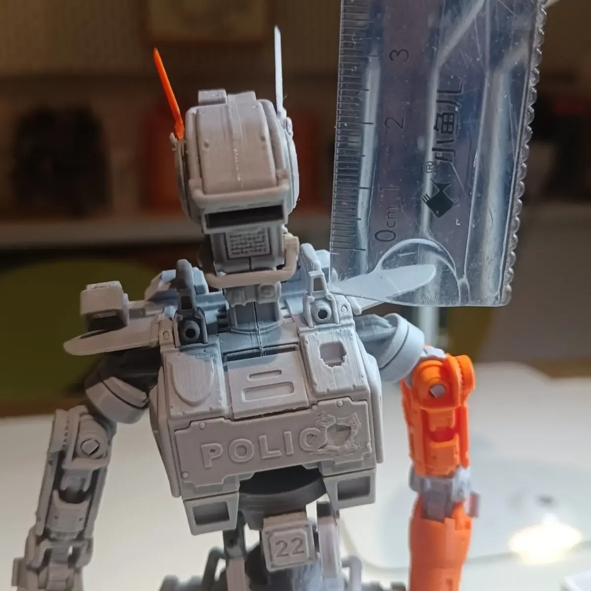 3D Printed Chappie Action Figure Desktop Decoration Model Painted Model Transformable 20cm Toy Model