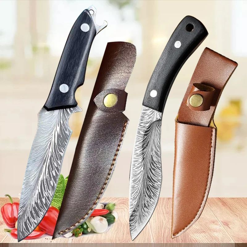 Mongolian Barbecue Knives Stainless Steel Kitchen Meat Cleaver Boning Knife Vegetable Slicing Knife Household Fruit Knife