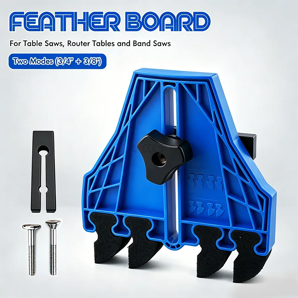 Woodworking Safety Feather Board Anti-Kickback Feather Stop for Table Saw Inverted Trimmer Router Circular Saw Auxiliary Tool