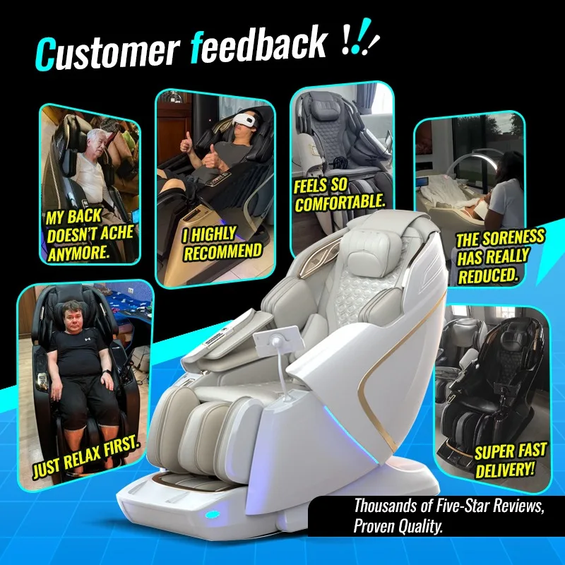 2026 New L50 Luxury 4D Zero Gravity Massage Chair SL Track Full Airbag Manufacturer OEM Spa Home Use