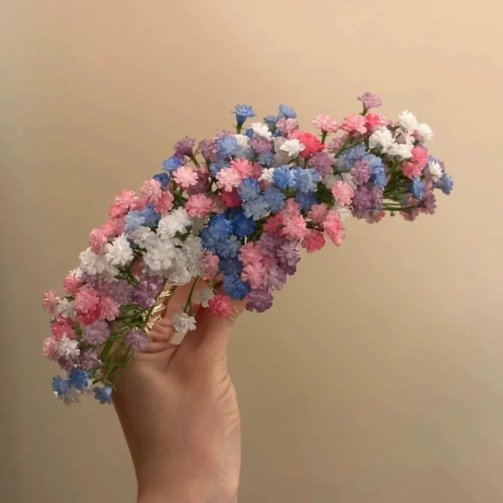 

Sweet Starry Sky Flower Hiar Stick Fairy Simulation Flower Chinese Style Side Clip Hair Fork Bohemian Thai Hairpin Daily